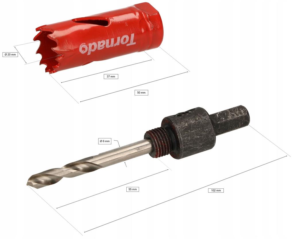 Otwornica Bimet. 20Mm Dr-Met + Uchwyt 14-30
