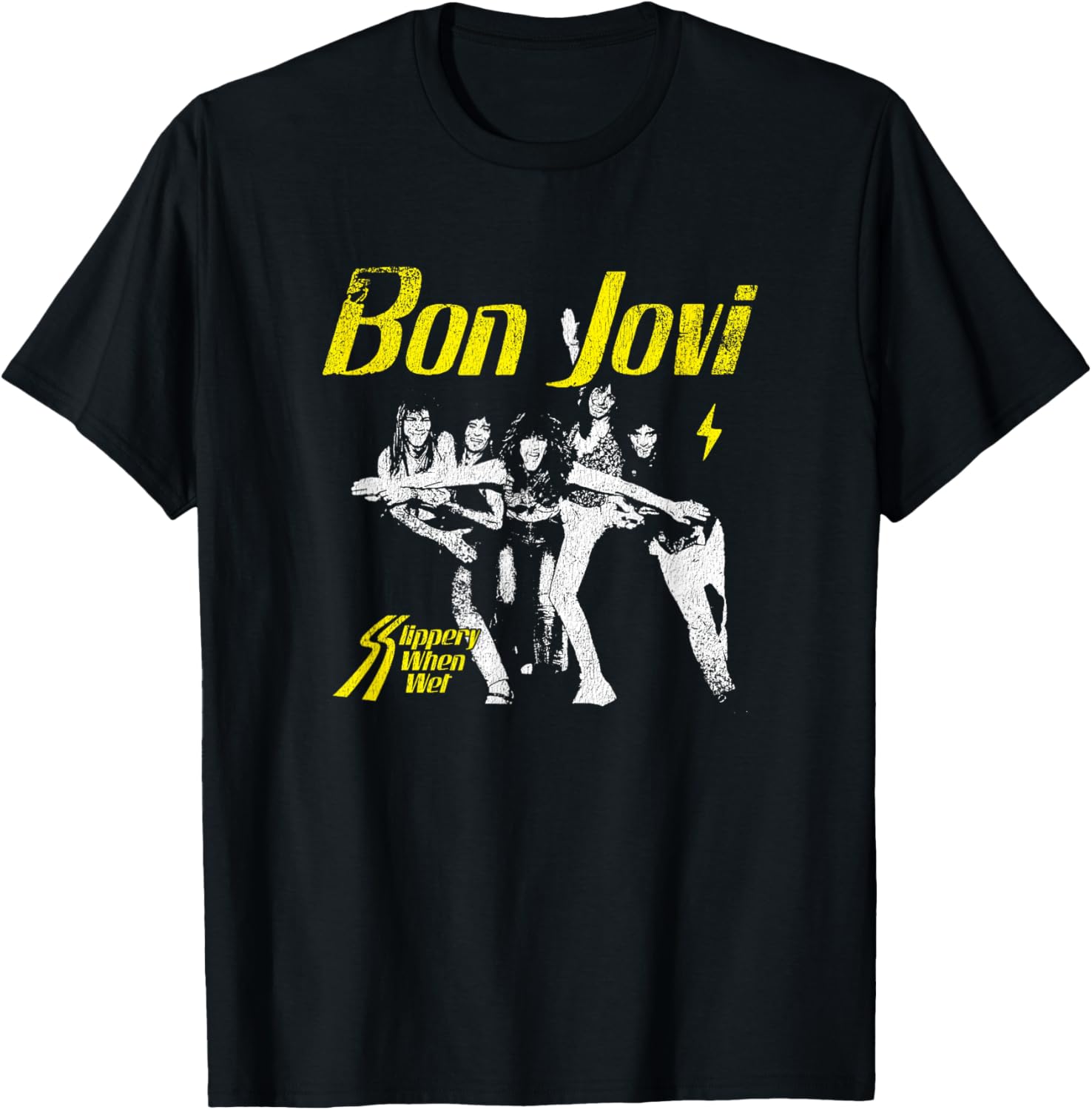 Bon Jovi Slippery When Wet Rock Band T-shirt L