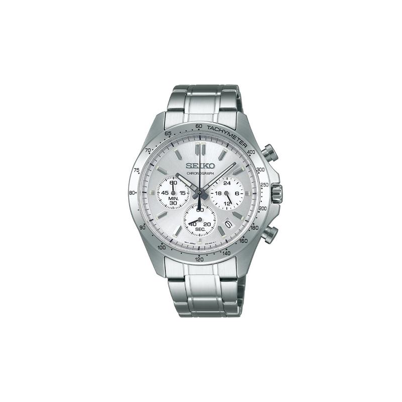 SEIKO SPIRIT Spirit Series Sports Series Chronograph Fashion Workplace Quartz Steel Strap Men s Watch Silver Dial SBTR009 серебряный