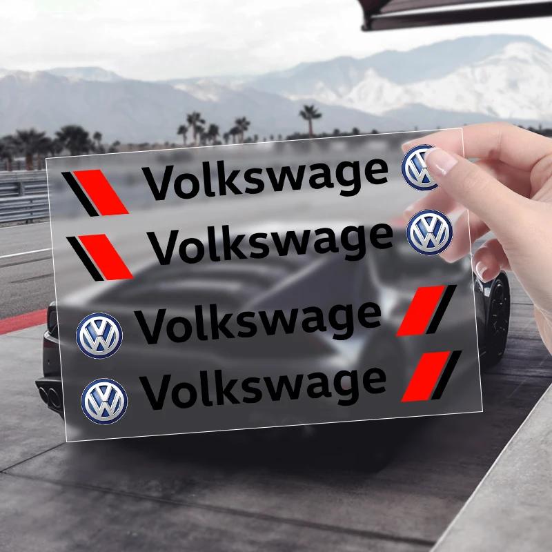 

Для Volkswagen Стиль автомобиля Наклейки светоотражающие на ручки дверей Виниловая декорация Для VW Volkswagen Jetta MK5 Golf Passat 3B7 601 171
