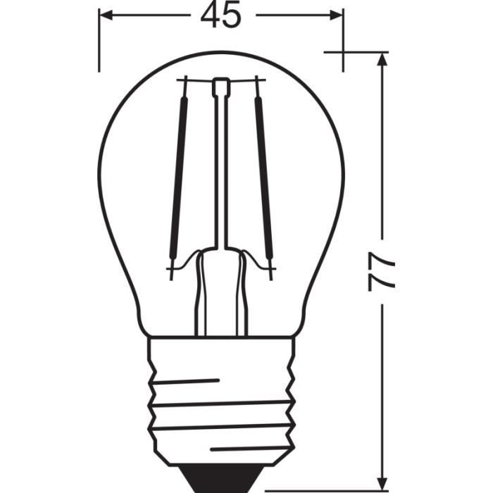 Ampoule LED - OSRAM - E27 - 2.8W - 250Lm - Dimmable - 2700K - IP20