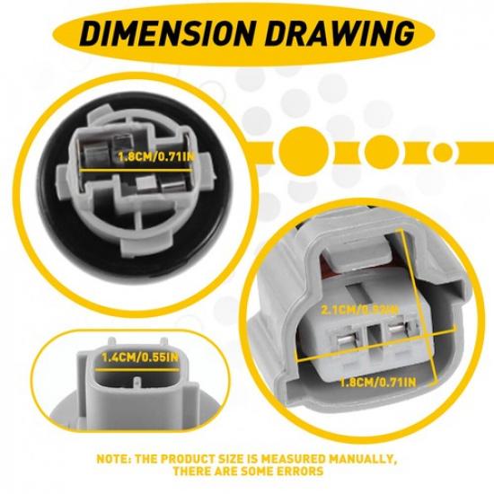 2X Turn Signal Socket & Pigtail 90075-60028 Connector Fit 03-05 Toyota 4Runner