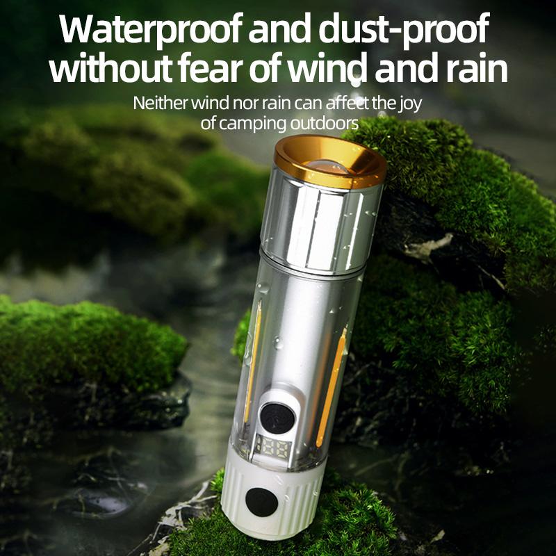 LED digital display multi-purpose travel camping lights work lights can be switched to support UBS charging.