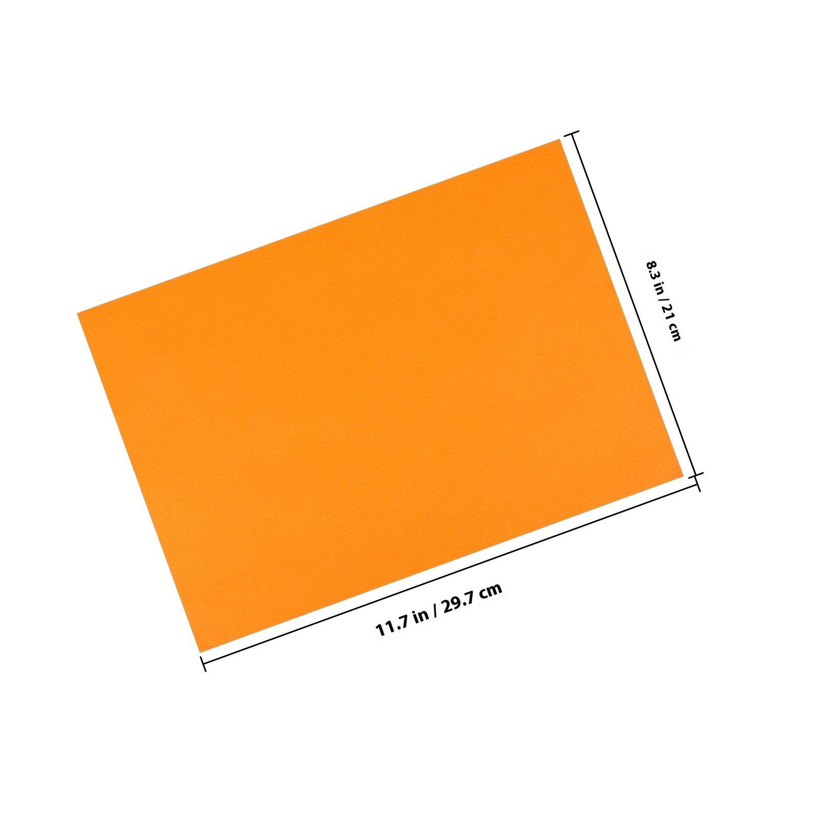 100 Sheets Double-Sided Origami Paper A4 Size Thick Colored Printing Paper for DIY Folding Craft Painting Colored Printing Sheet оранжевый