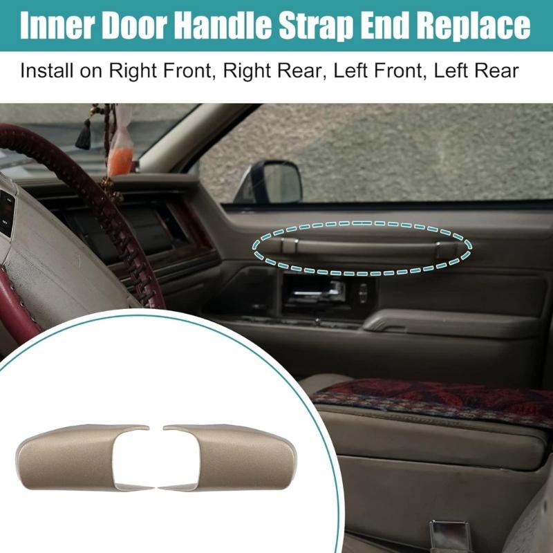 Door Interior Pull Handle Strap End Caps Car 3W1Z5422670AA Door Handle Replacement Set