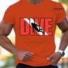 New Fashion T Shirt for Men Casual Short Sleeve Hip Hop Streetwear SCUBA Dive Print Tee Shirt Pullover Mens Women T-shirt Tops