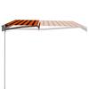 Manual Retractable Awning 400 x 300 cm Orange and Brown