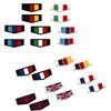 Metal Sticker France Italy Germany National Flag Emblem Car Rear Trunk Badge Side Decal For Toyota Honda Subaru Lexus Peugeot MM35