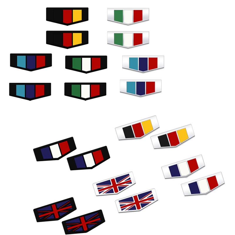 Metal Sticker France Italy Germany National Flag Emblem Car Rear Trunk Badge Side Decal For Toyota Honda Subaru Lexus Peugeot MM35