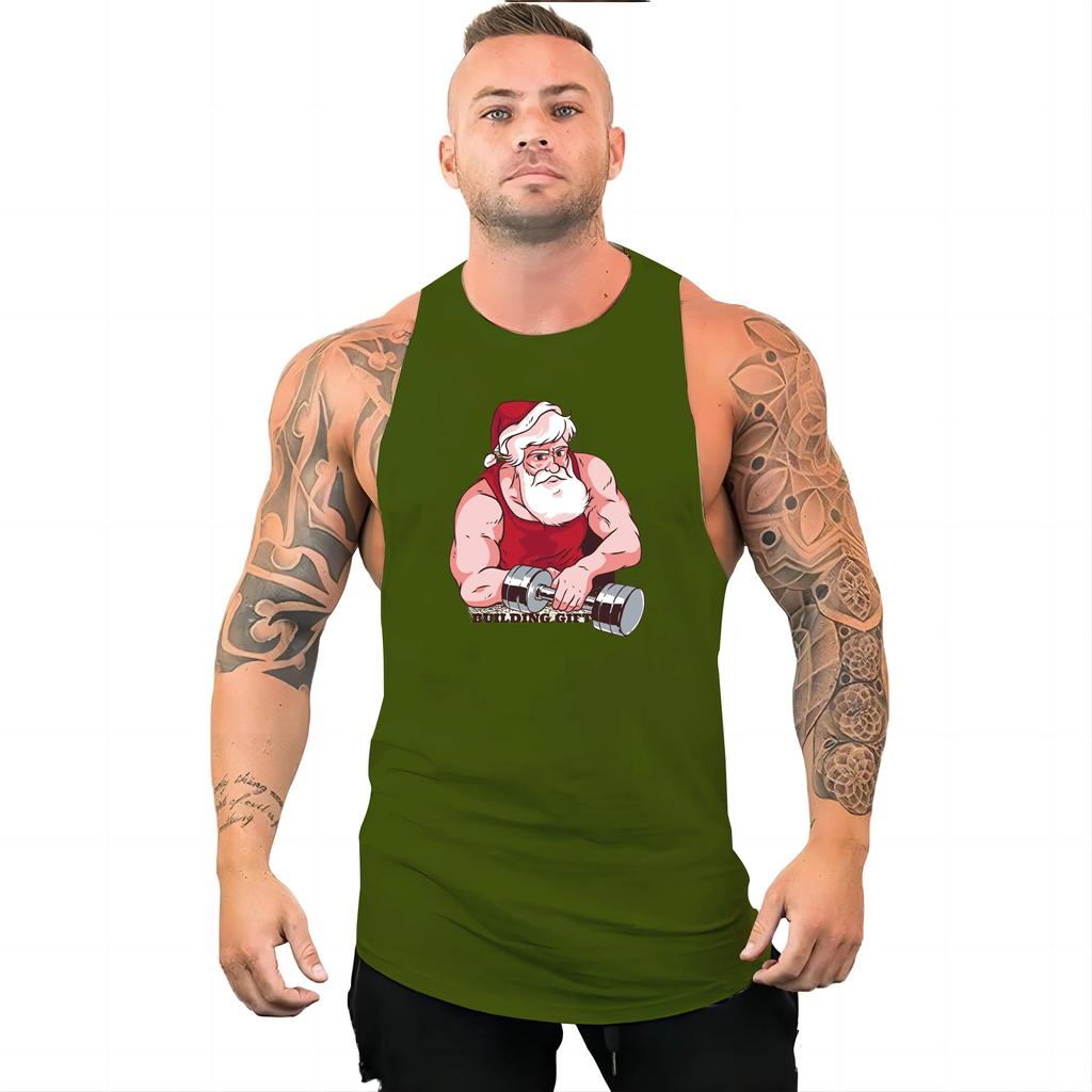 Men's Sports Style Lightweight Breathable Vest Multi-color Fun Print Breathable Quick Drying Outdoor Sports Men's Vest