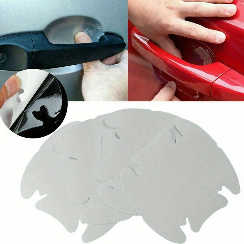 4pcs Universal Invisible Car Door Handle Scratches Automobile Shakes Protective Vinyl Protector Films Car Handle Protection