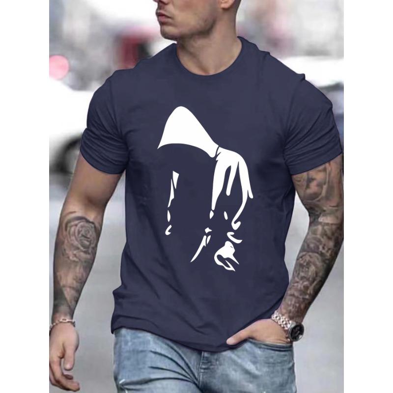European Size Short-Sleeved T-Shirt with Summer Patterns for Men