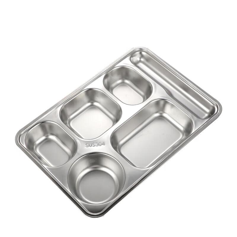 NHZHIW Stainless Steel Divided Dinner Plate