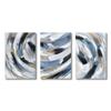 3PCS Frameless Abstract Blue Grey Annual Ring Canvas Painting Nordic Wall Art Print Picture for Living Room Modern Home Decor