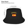 Spain Spanish Flag Bucket Hats Panama For Unisex WoUnisex Bob Hats Outdoor Fashion Reversible FisherUnisex Hats For Summer Beach