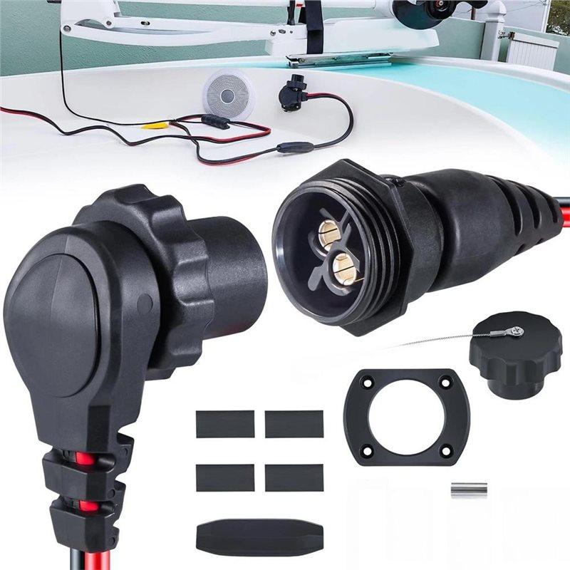 MKR-26 MKR-27 MKR-28 Marine Trolling Motor Plug Receptacle Circuit Br Breaker Kit 1865120 1865115 60A Kota Freshwater Saltwater
