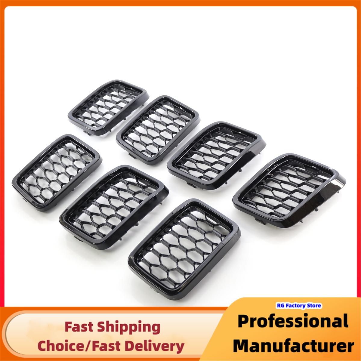 

Для Jeep Grand Cherokee 2017 2018 2019 2020 2025 решетка радиатора переднего бампера с сотовой сеткой декоративная отделка