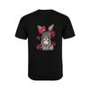 Calvin Klein Minimalist Series Back Rhinestone Rose Bunny Letter Pattern Round Neck Loose Hoodie Short Sleeve T-Shirt 35H6422401(TEAM702-B16)