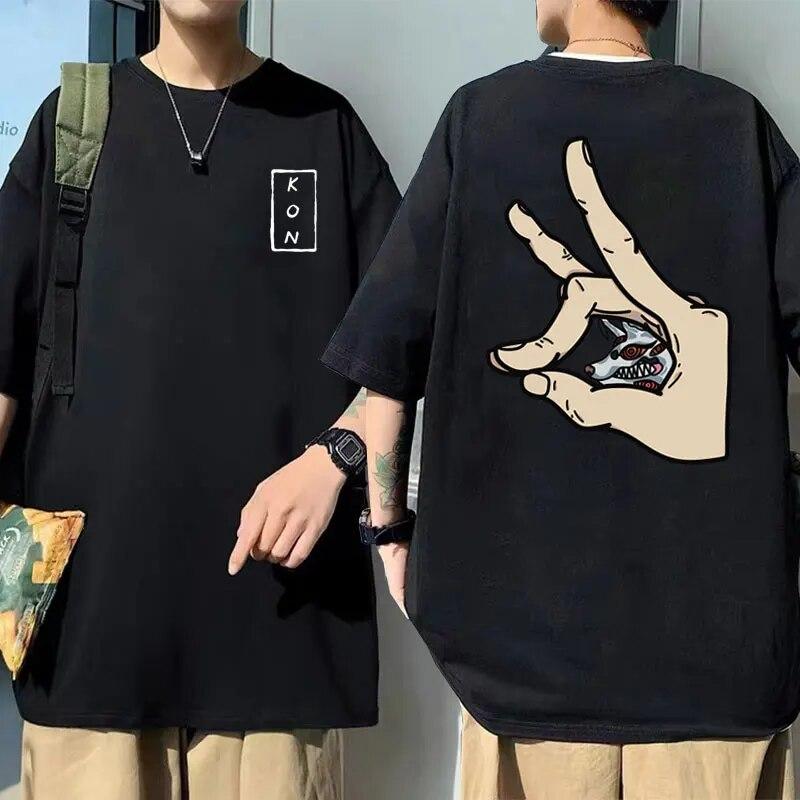 Tricou cu imprimeu Anime japonez Chainsaw unisex Hayakawa Aki Fox Devil Kon Tricou unisex din bumbac moale Tricou unisex femei Unisexga Streetwear