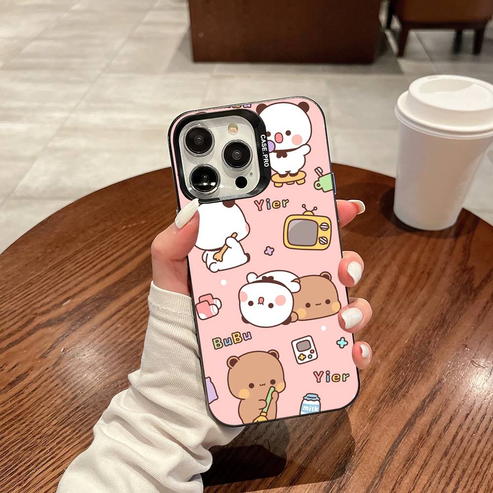 Character Bubu And Dudu Phone Case For IPhone 16 15 14 13 12 11 17 Pro MAX Plus Pro Matte Shockproof Cover