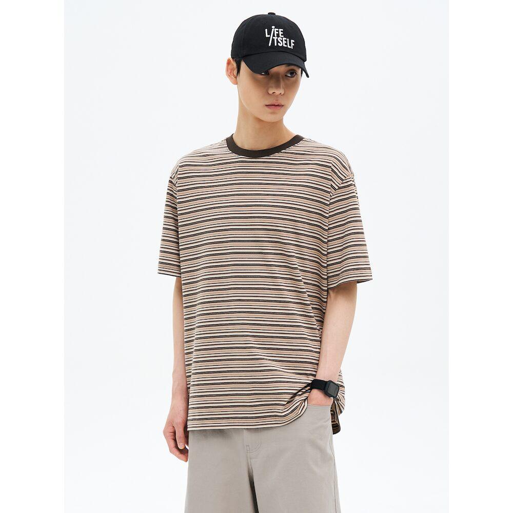 8Seconds Multi-Stripe T-Shirt Beige Beige/Free