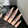 Square Sugar Ring: Women's Luxurious Gemstone Stackable Ring – Geometric Design Cool Style Accessory