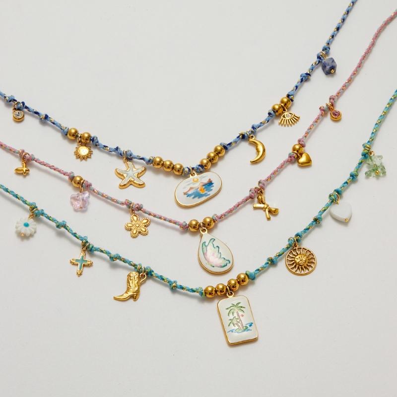 Multilayer Coastal Themed Jewelry Adjustable Length Necklace Ideal For Swimwear And Summer Dresses