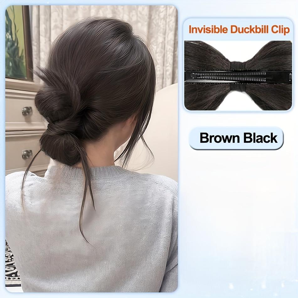 Low Synthetic Bun Ponytail Hair Natural Fluffy Claw Clip Chignon Hair For Women Lazy Bun Wig Bag Hair Accessories For Daily Use