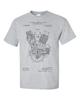 Motorcycle Internal Combustion Engine Patent TShirt Motorbike Blueprint Shirt