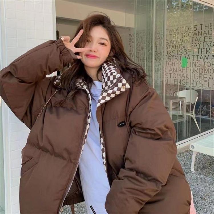 Parka Trapuntati Blu Moda Invernale Cappotti e Giacche Spessi Caldi Stile Studentesco