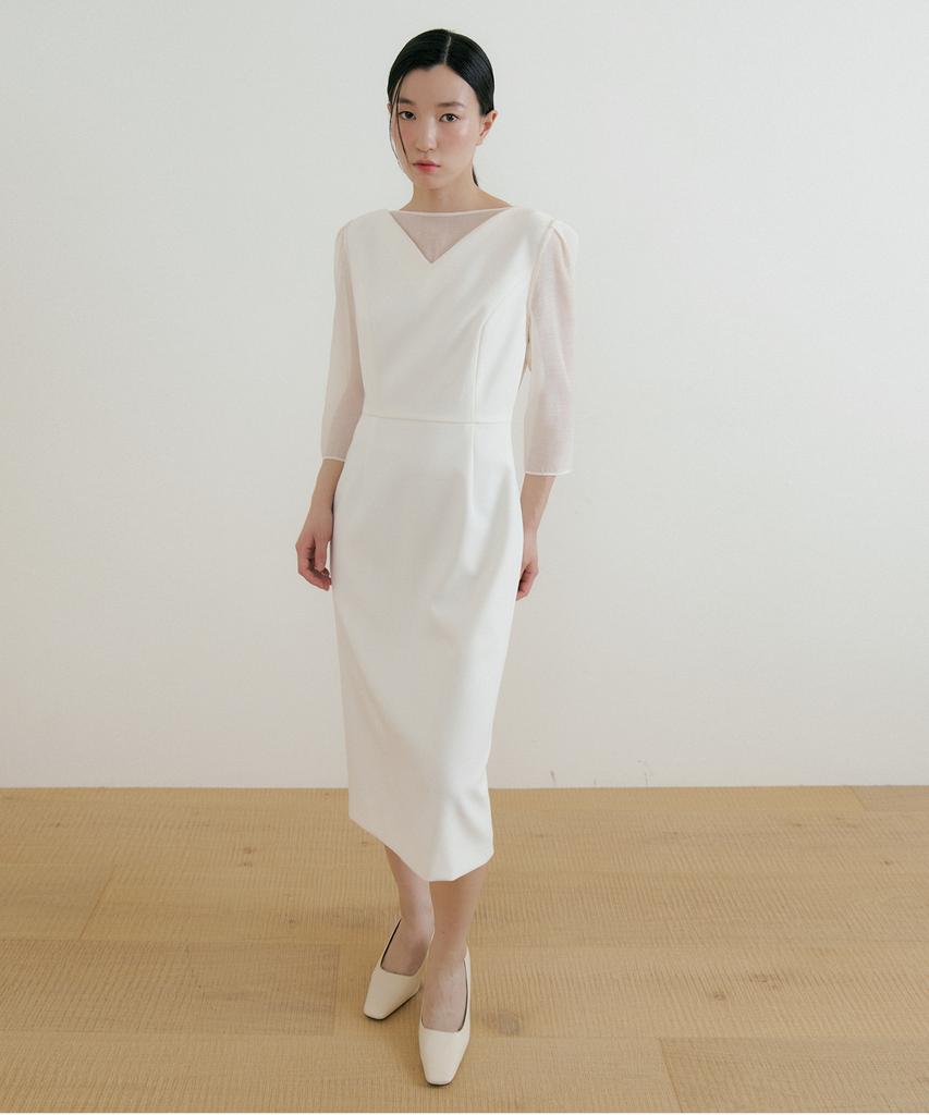 Lucirju See-Through Wrap One-Piece (Ivory)
