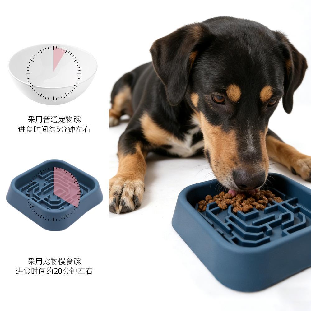 Ciotola in Silicone per Animali a Mangiare Lento per Cani - Ciotola per Cani di Grandi Dimensioni con Ventose. Silicone per uso alimentare con ventose per funzione antiscivolo.