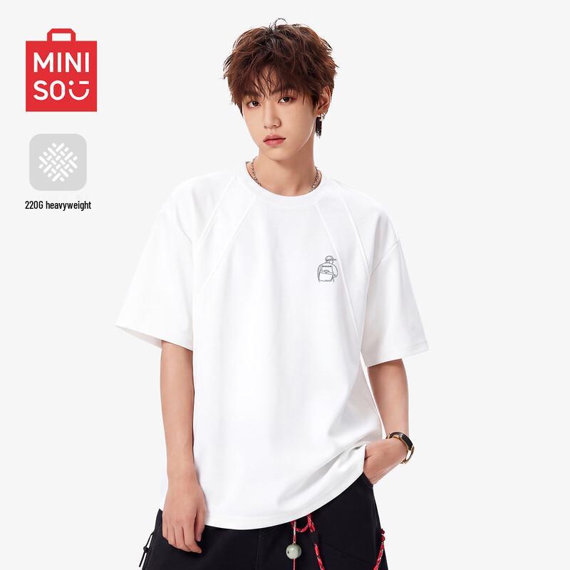 MINISO Men s Summer Deconstructed Patchwork T-Shirt XL