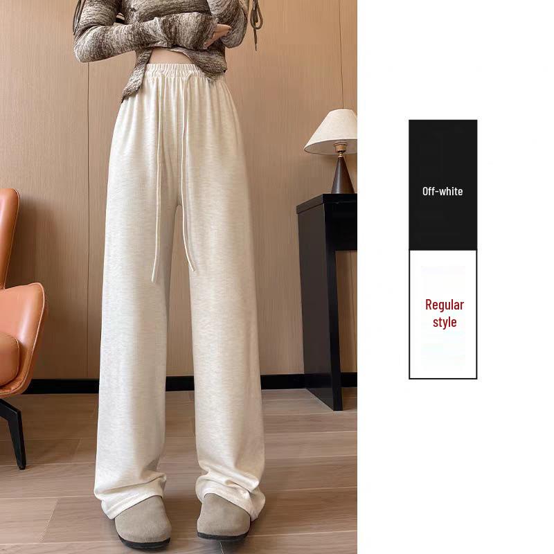 

Women s Autumn Casual Wide-Leg Sweatpants - Loose Fit, Slim Style, Narrow Straight Design Small