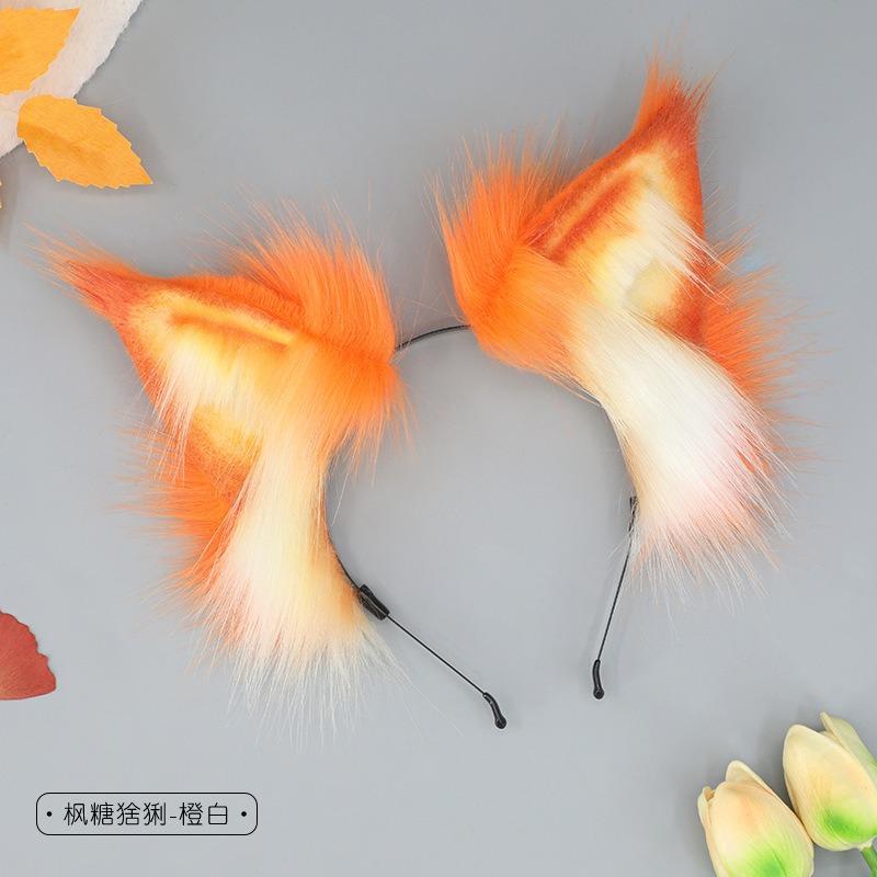Handmade Simulation Animal Ear Headgear Cute Plush Comic Show Cosplay Bobcat Ears Hair Accessories Props Accessories Headband