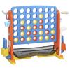 Game Set, Connect Four, Height Adjustable, Mesh Bag, Plastic, Colorful, 4-in-1