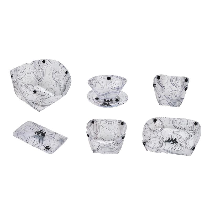 Outdoor Lightweight Folding Tableware Portable Bowl Plates Coffee Filter Funnel Cup Heatproof Food-Grade Tableware Easy To Clean