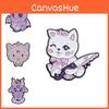 Adorable Creative Purple Cat And Bat Design Brooch Cute Animal Alloy Pin Accessory