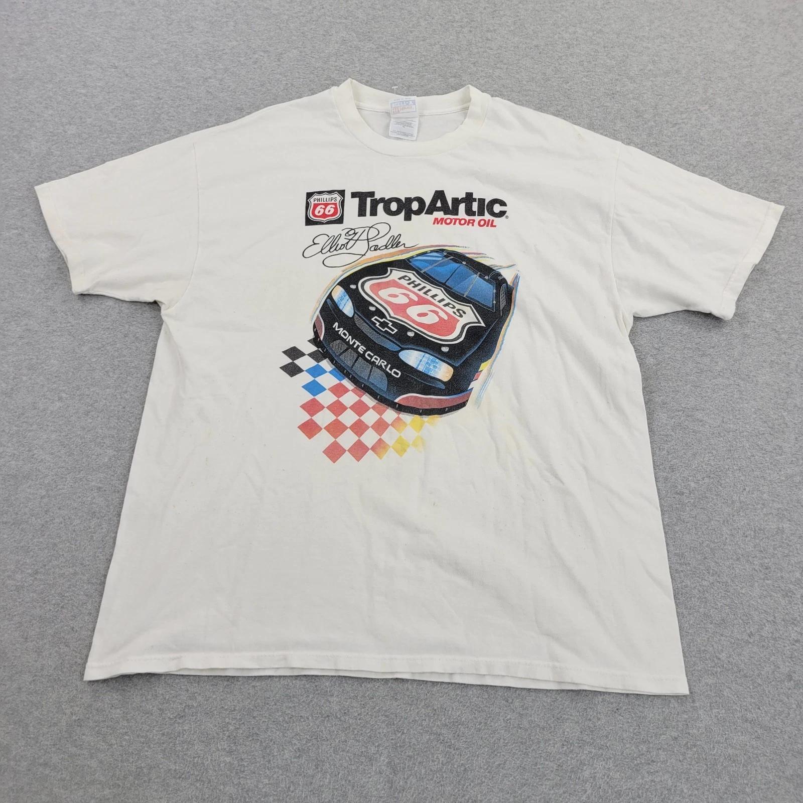 Elliott Sadler Shirt Mens XL (46-48) Phillips 66 TropArtic Motor Oil Graphic XL
