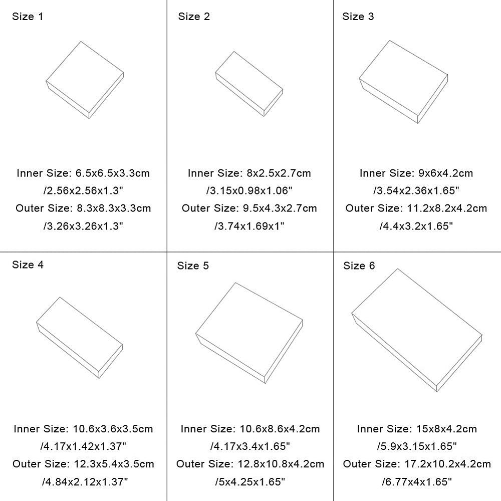 1set Kraft Paper Folding Box Drawer Box Rectangle BurlyWood 12.8x10.8x4.2cm 20pcs/set