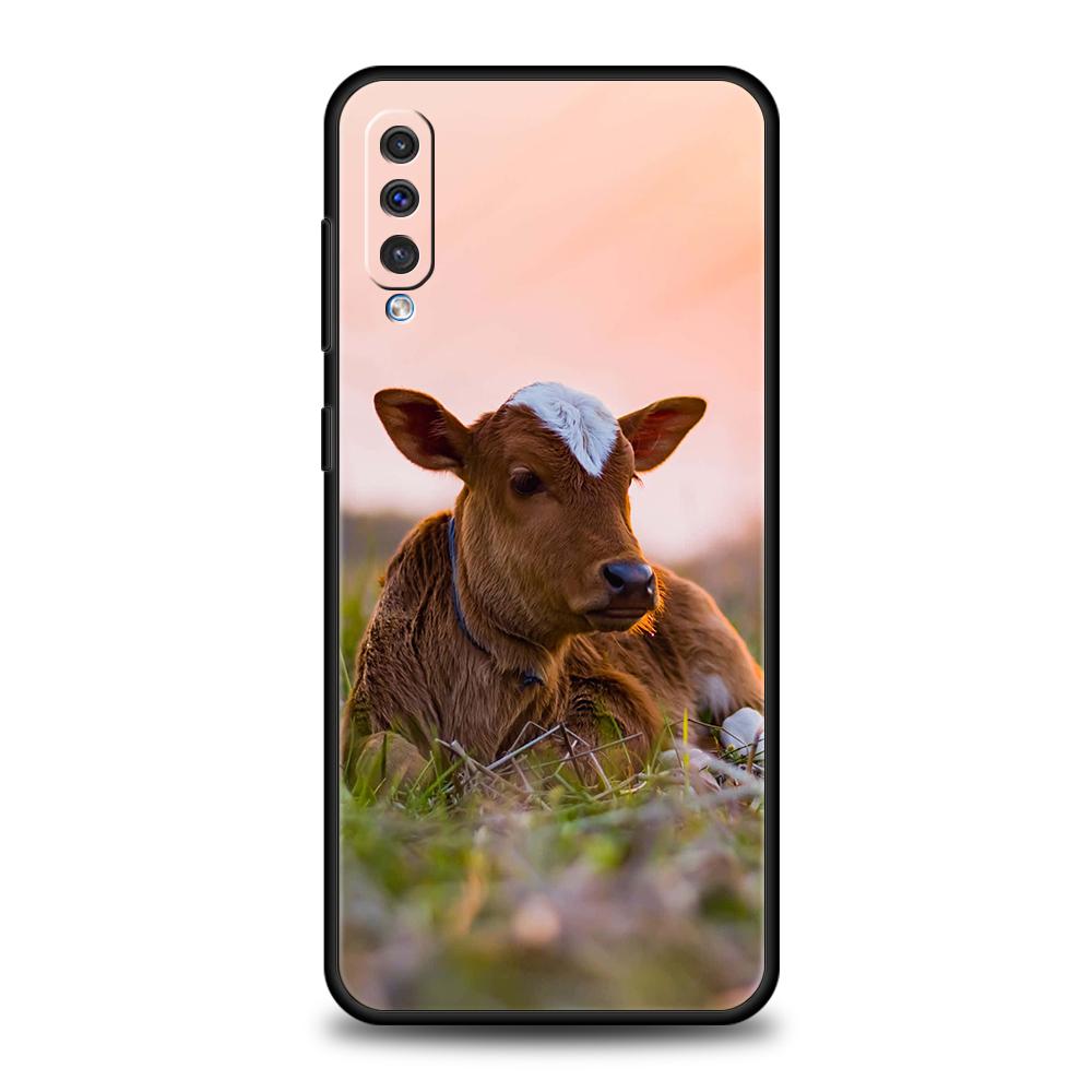 

Phone Case for Samsung Galaxy A56 A36 A26 A06 A16 A24 A36 A54 A14 A42 A22 A20 A12 A10 5G Soft TPU Shell Cute Highland Cow Fundas Samsung A10s