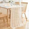 Seersucker Gauze Tablecloth Vintage Cheesecloth Table Setting Colorful Wedding Decoration  Party