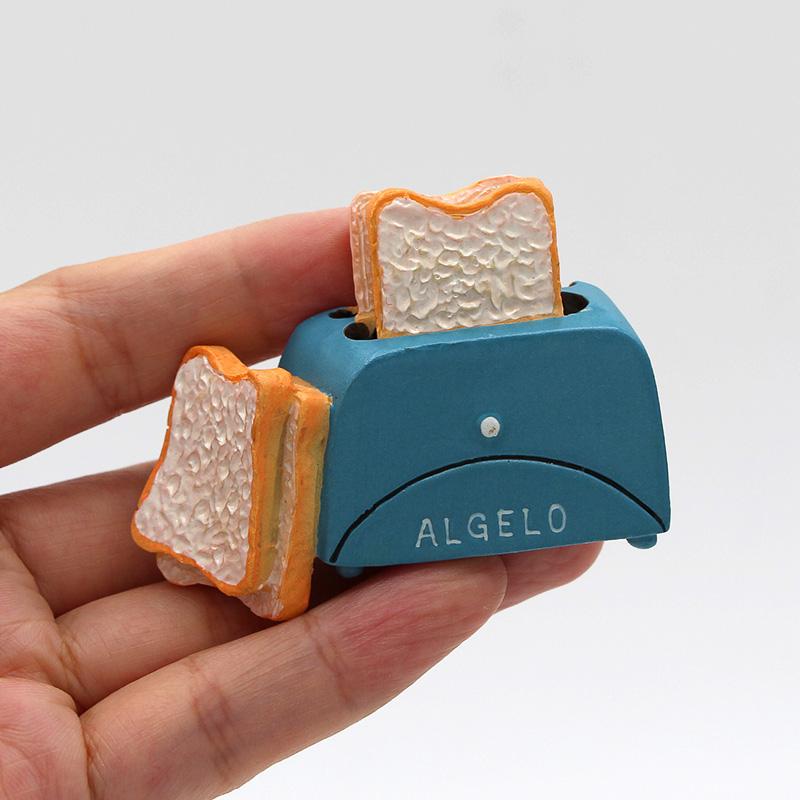 Decorațiuni pentru casă pastă magnetică pentru frigider note adezive mașină de pâine roșie ou tigaie ceainic lapte model colecție magneți de frigider