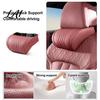 Washable PU Leather Neck Protector Memory Foam Car Pillow/Backrest Breathable Cover with Adjustable Auto Pad Elastic Strap Relieve Fatigue
