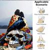 1pc Skull Raven Lightweight Flannel Blanket, Comfortable and Warm Blanket, for Office and Camping Sofa Bed, Livingroom132