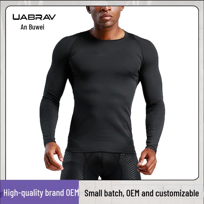 

Men s Quick-Dry Compression Sports Suit for Running and Gym L чёрный