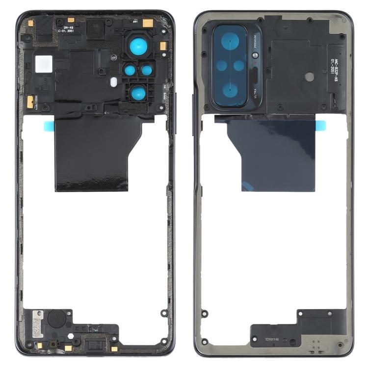 Оригинальная средняя рамка (панель) для Xiaomi Redmi Note 10 Pro Max / Redmi Note 10 Pro / Redmi Note 10 Pro   M2101K6P M2101K6G M2101K6I чёрный