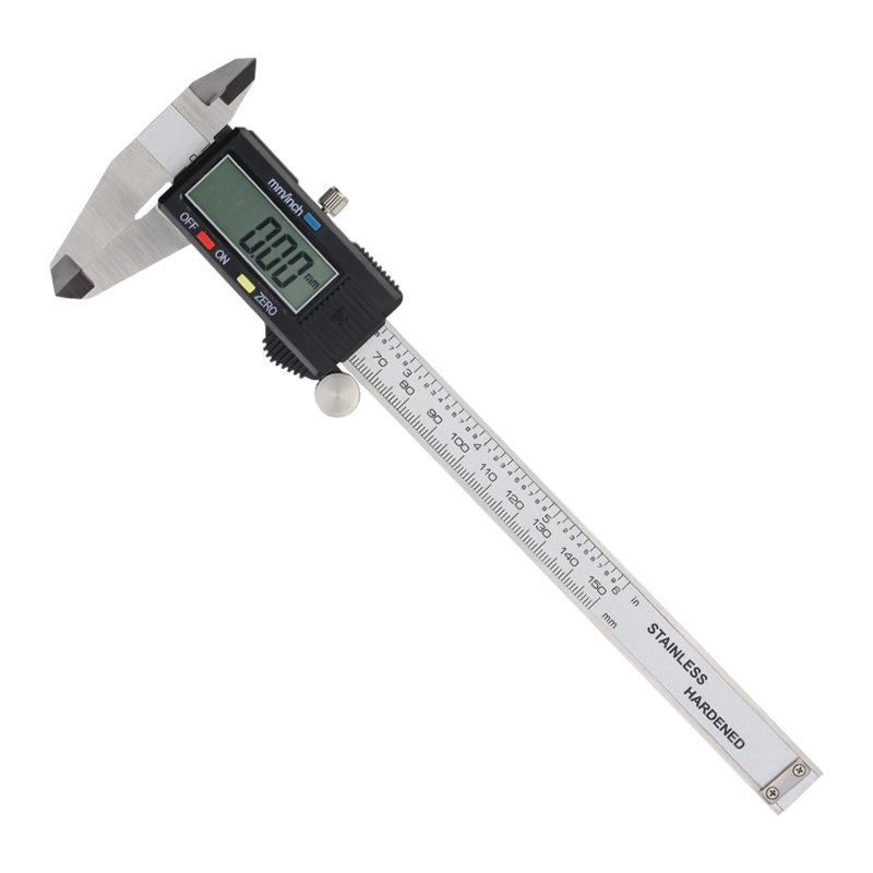 Digital Vernier Caliper: 4Cr13 Stainless Steel, Measures Inner/Outer Diameter and Depth, Sizes 0-150mm/0-200mm/0-300mm.