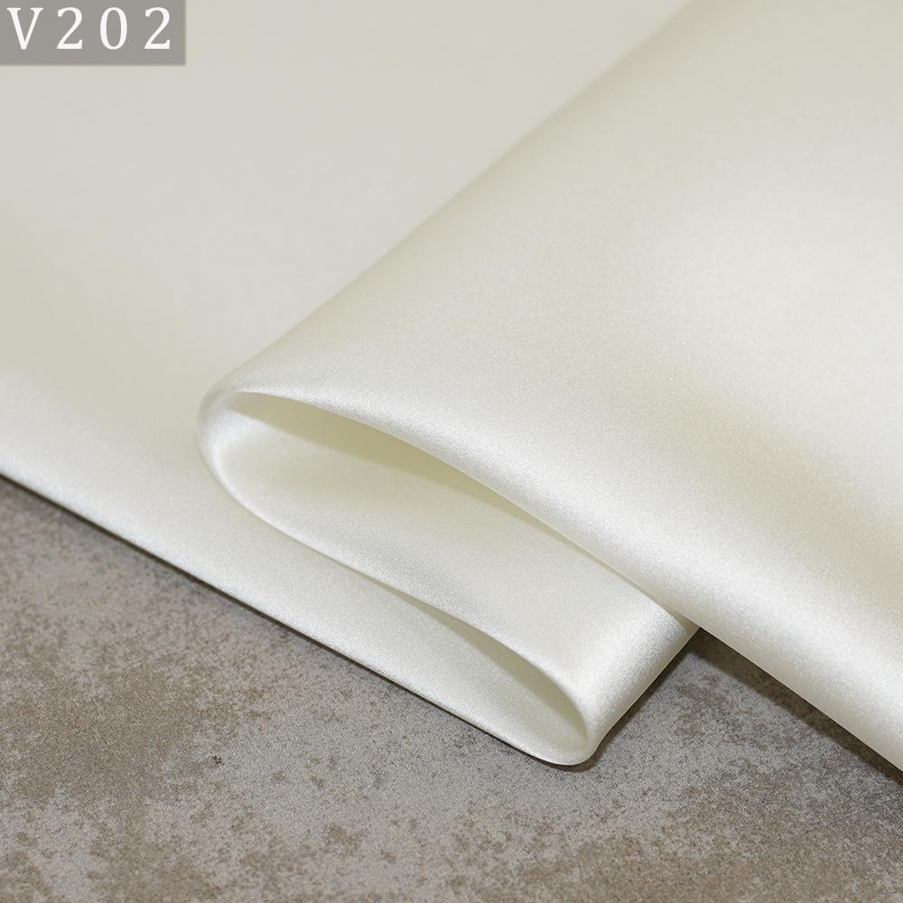 HYSK Natural Genuine Pure 100% Silk Crepe Satin Fabric Silk China Duchess Plain Brown by Meter for Dress Bedding Wedding