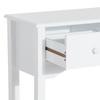 Wood Console Table Entrance Hallway Furniture With 3 Drawers For Living Room Corridor Load 45 Kg 100x32x85 Cm White